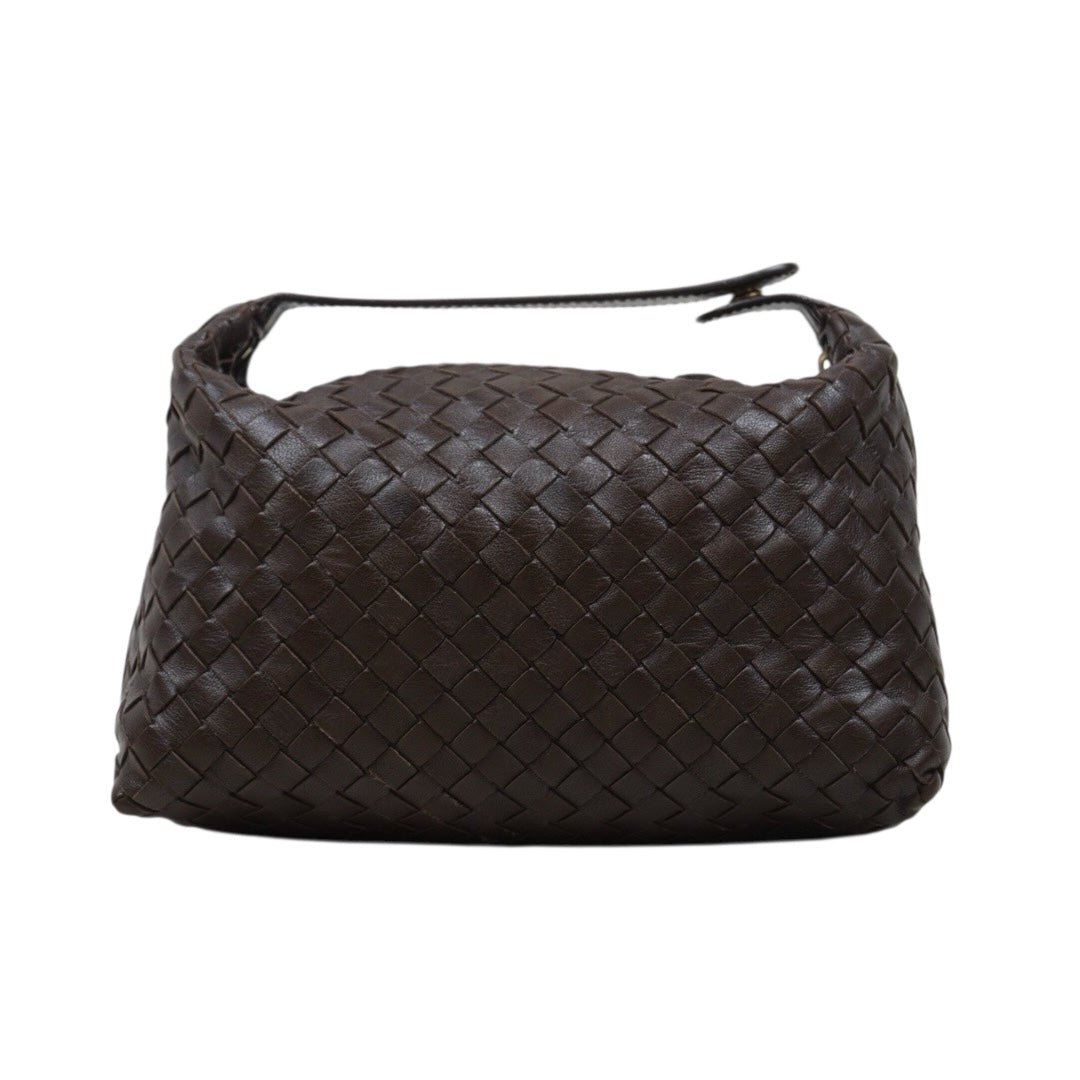 Very Good ( Rank A)｜ Bottega Veneta Lamb Skin  Braid HandBag Brown｜25052909