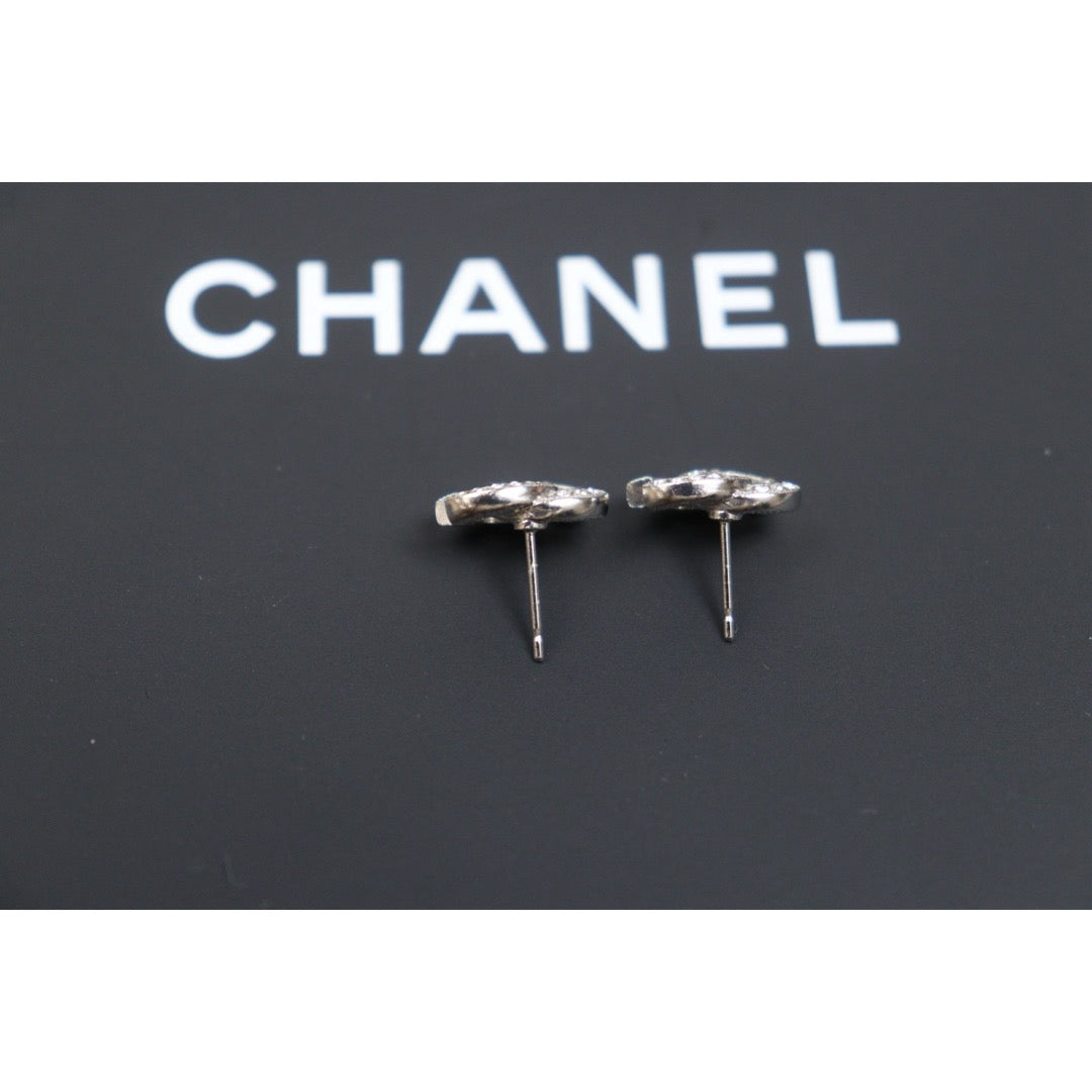 Include Authentic Detective Certificate of Authenticity｜Very Good ( Rank A) ｜CHANEL C20A COCO Mark Rhinestone Earrings Made In 2020 Year｜26093004