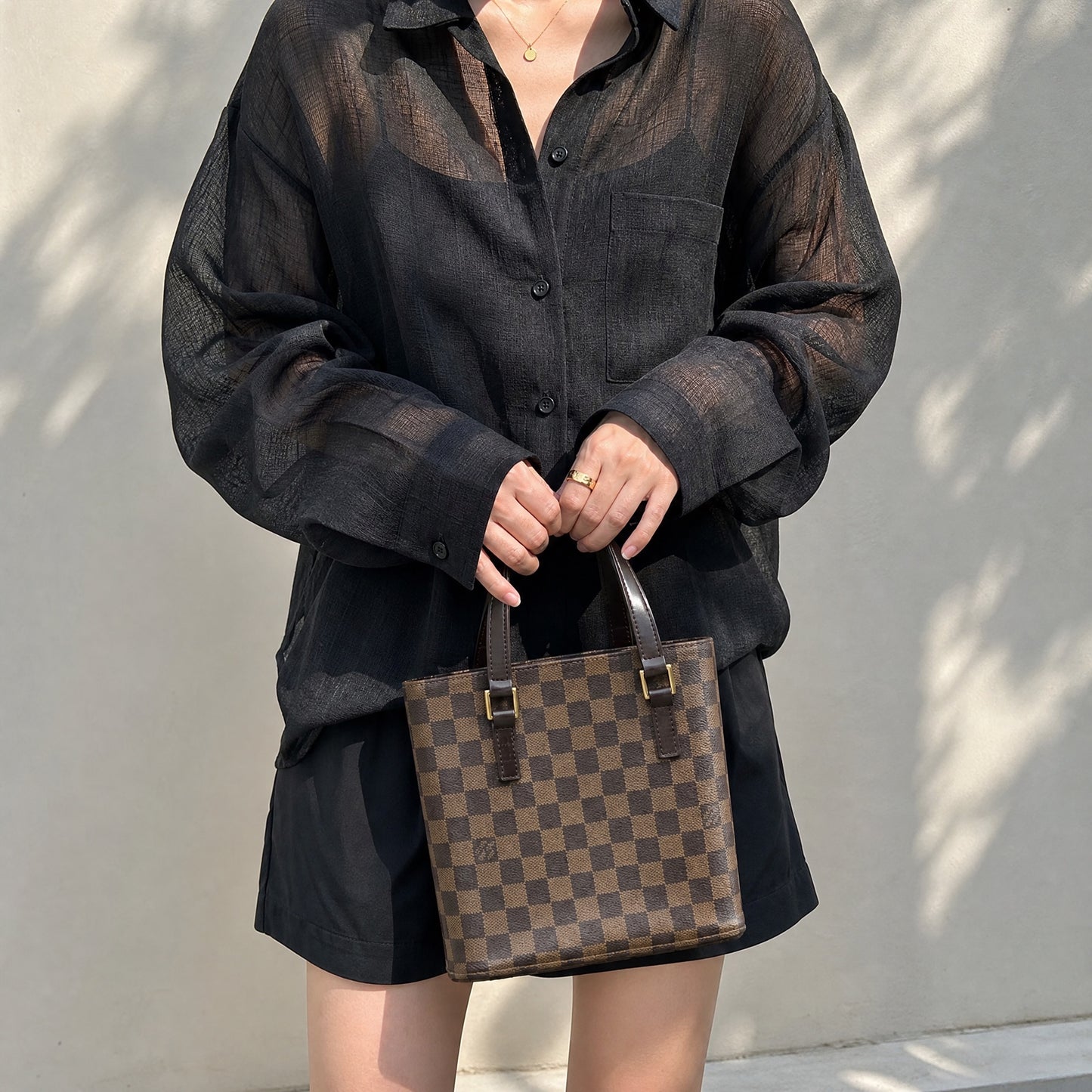 Include Entrupy Certificate of Authenticity｜Very Good ( Rank A)｜ Louis Vuitton Damier Ebene Vivian PM Hand Bag ｜26072102