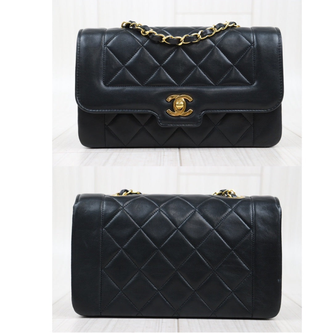 Rank A ｜ CHANEL Matrasse Diana 22 Shoulder Bag Black Made In 1989-1991Year｜24032621