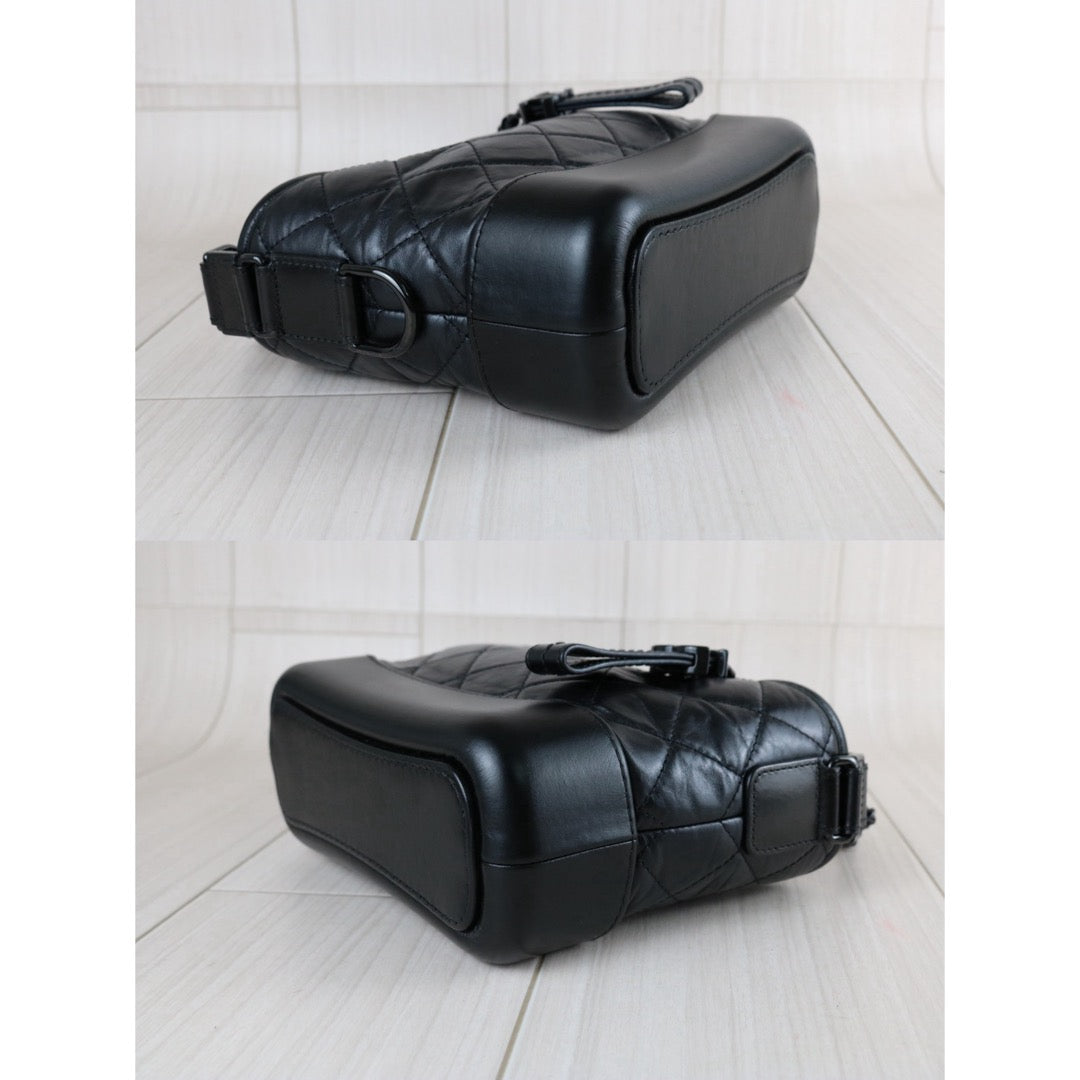 Include Entrupy Certificate of Authenticity｜Very Good ( Rank A)｜CHANEL So Black Calfskin Gabrielle Shoulder Bag PM Made in 2019-2020Year｜S26073121