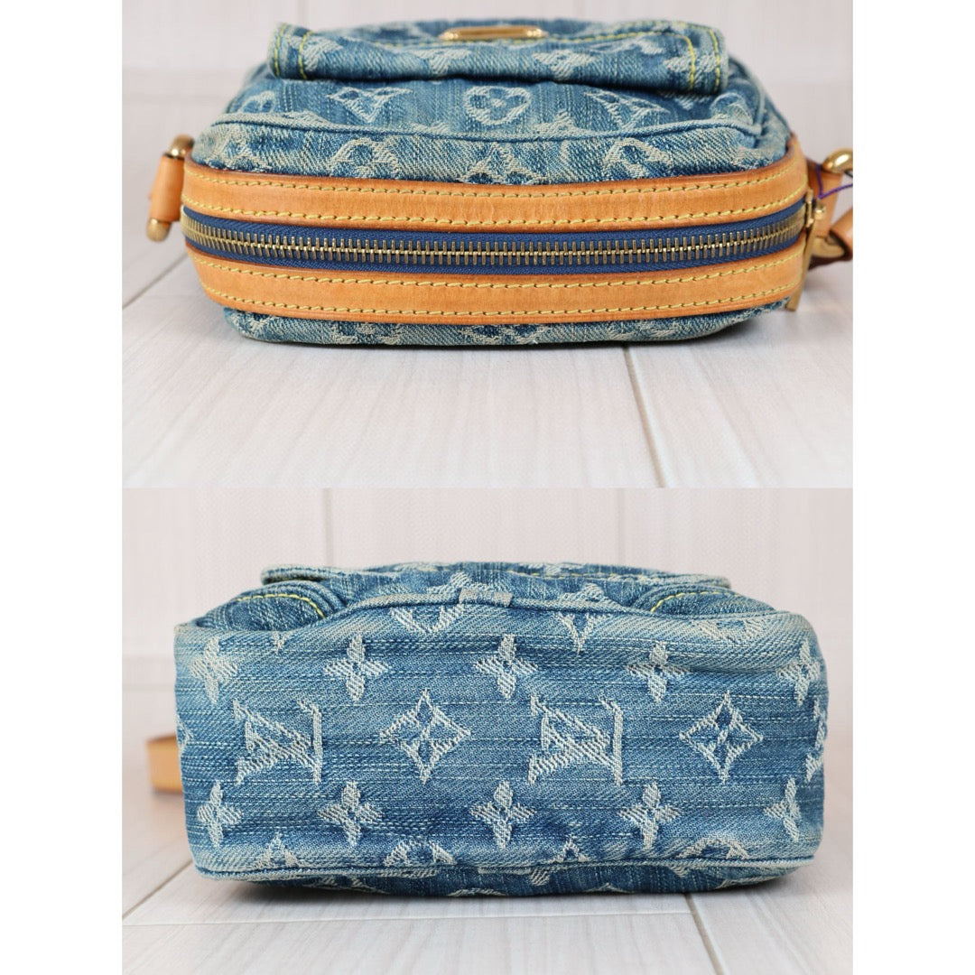 Good ( Rank AB) ｜LV Monogram Denim Blue Camera Bag Shoulder Bag｜S24082204