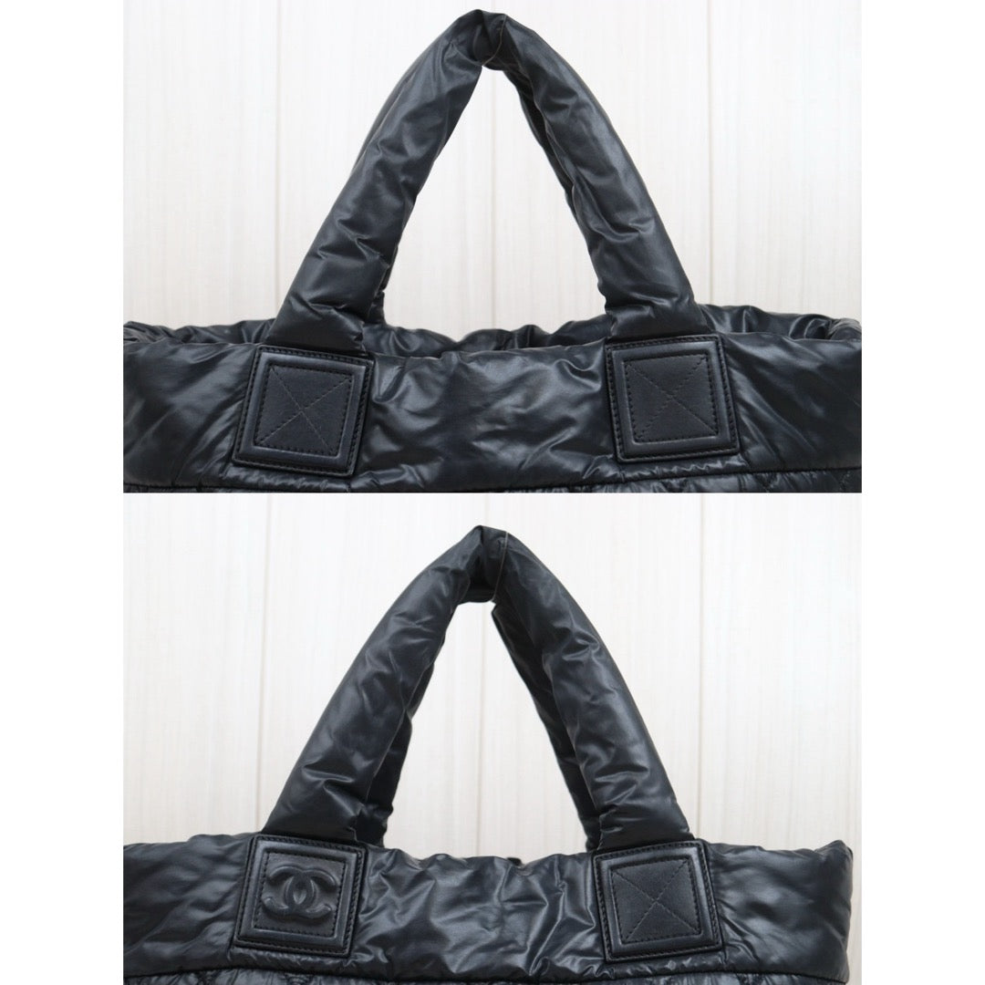 Good ( Rank AB)｜ CHANEL COCO On Down Tote Bag PM Black Made in 2010-2011Year ｜25082707