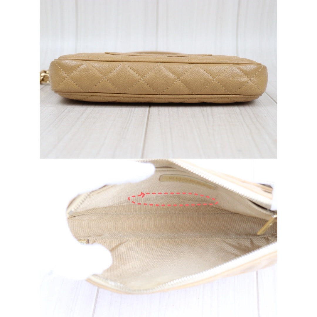 Rank A ｜ CHANEL Matrasse  Classic Chain Shoulder Bag Beige Made In 2003-2004 Year  ｜24020903