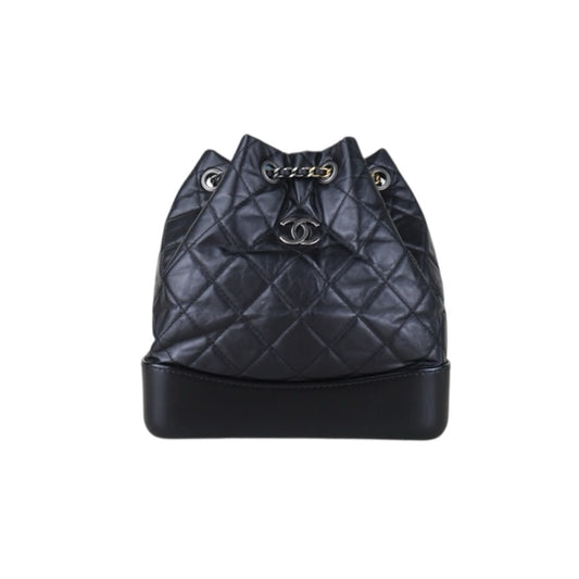 Include Entrupy Certificate of Authenticity｜Very Good（Rank A）｜ CHANEL Gabrielle Calfskin Chain Backpack PM Black Made In 2018-2019Year｜S26090743