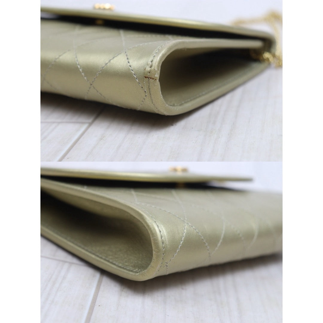 Include Entrupy Certificate of Authenticity｜Very Good ( Rank A)｜ CHANEL Matrasse Lambskin Chain  Bag Caviar Skin Gold  ｜26080622
