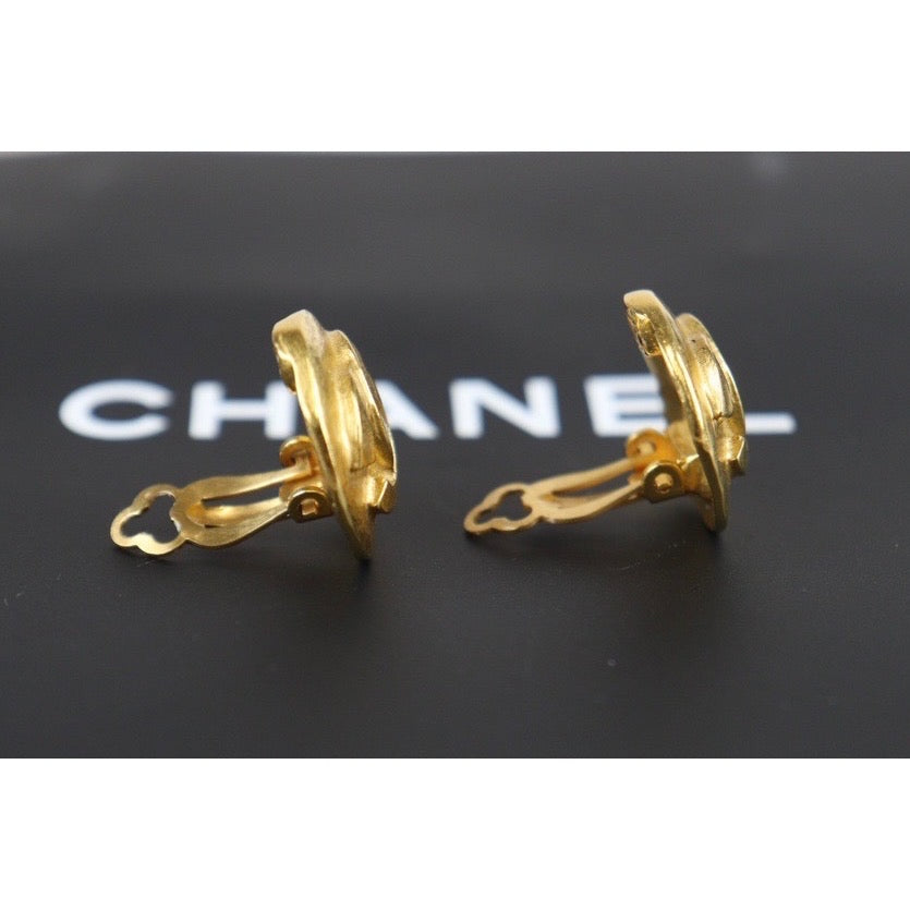 Rank A ｜CHANEL Vintage Coco Mark 18K Gold Plating Earrings  Made In 1995 Year ｜23101202