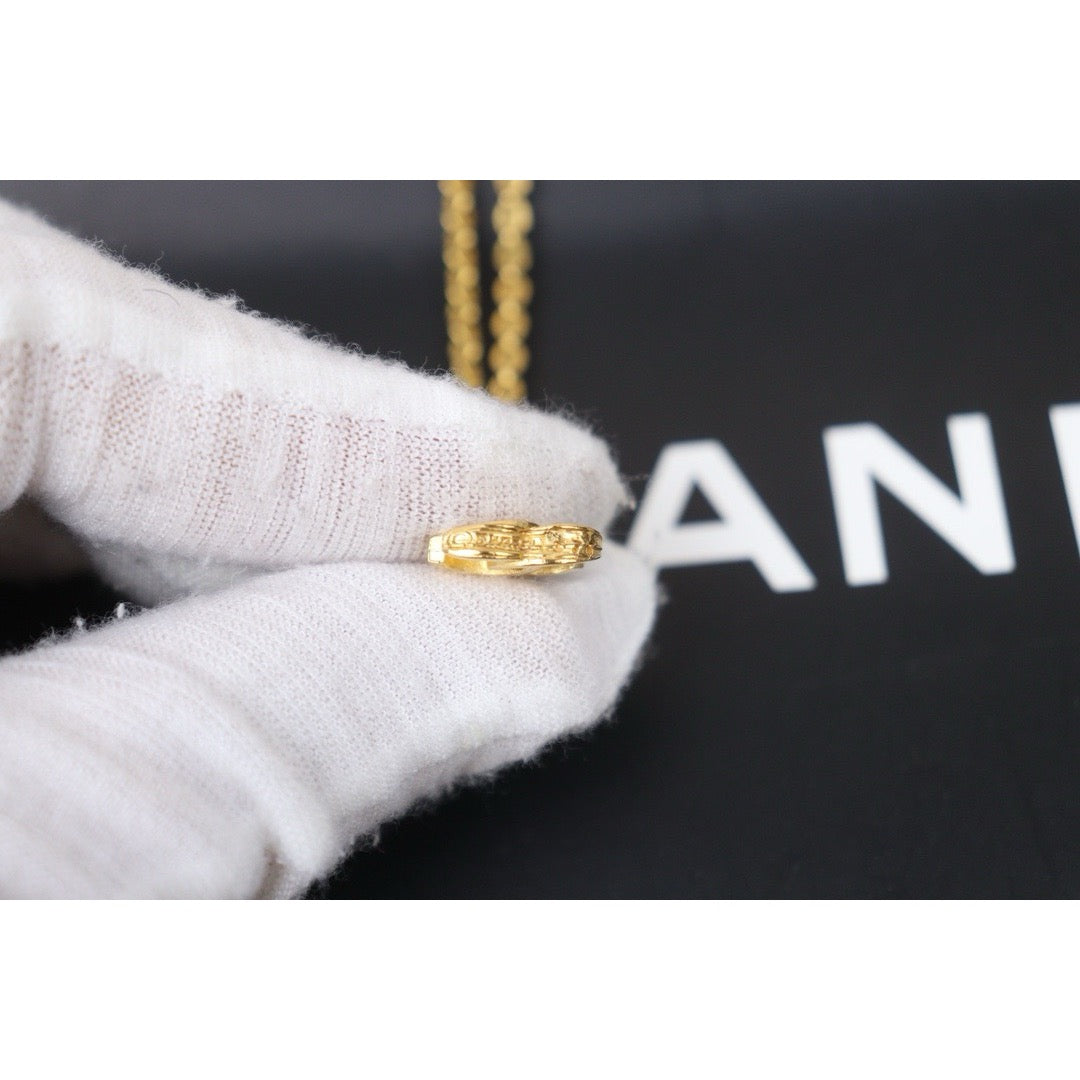 Good ( Rank AB) ｜CHANEL COCO 24K Gold Plated Necklace  ｜24100415