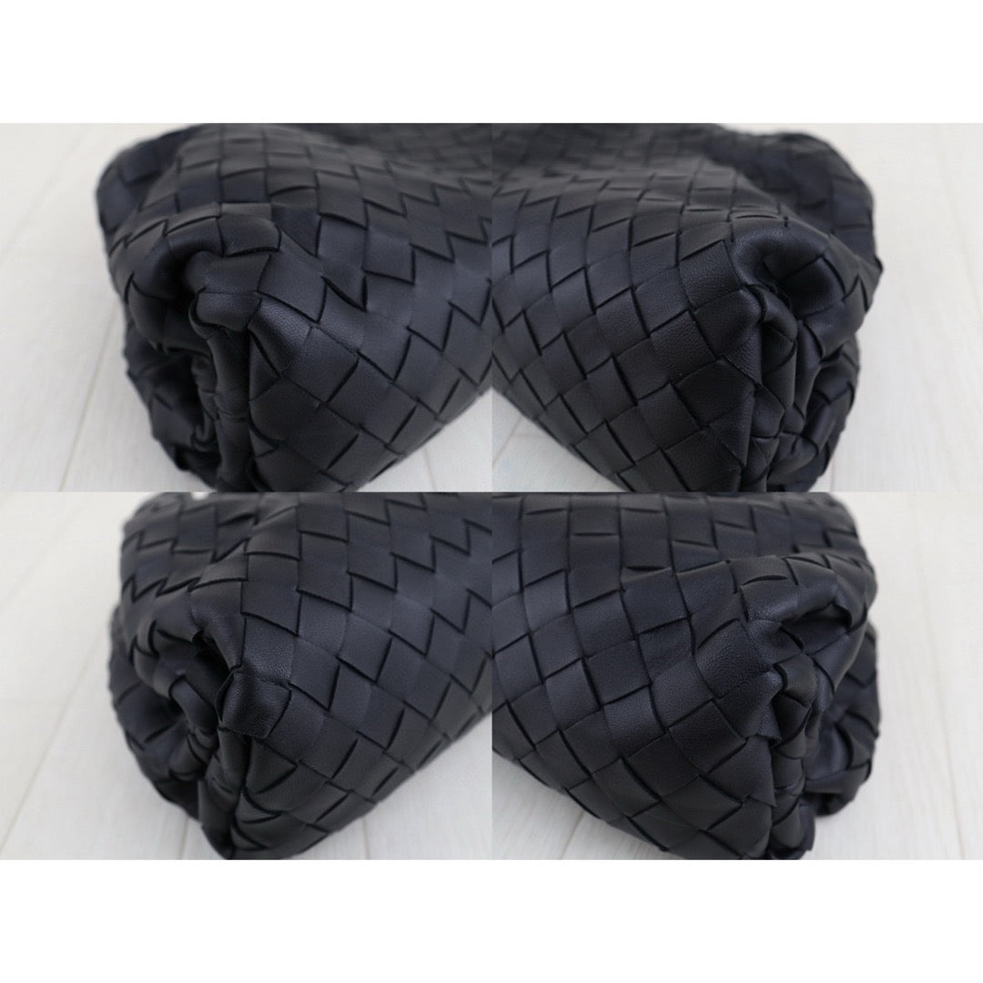 Excellent（Rank SA）｜ Bottega Veneta Lamb Skin Teen Pouch Classic Black｜S25032302