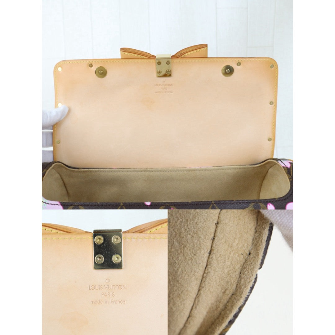 Include Entrupy Certificate of Authenticity｜Good ( Rank AB)｜Louis Vuitton Takashi Murakam Monogram Cherry Blossom Papillon Hand Bag｜Z26091506