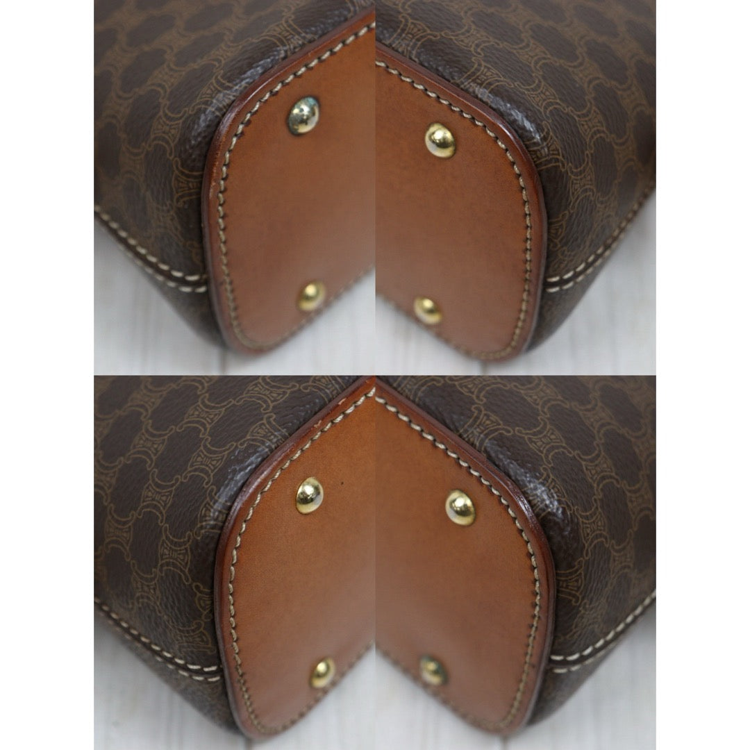 Include Entrupy Certificate of Authenticity｜Good ( Rank AB)｜ CELINE Macadam Bowling Bag Handbag With Shoulder Strap ｜26031905