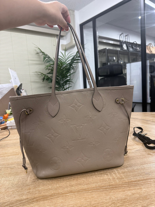 LV Full leather Neverful MM Shoulder Bag IC chips
