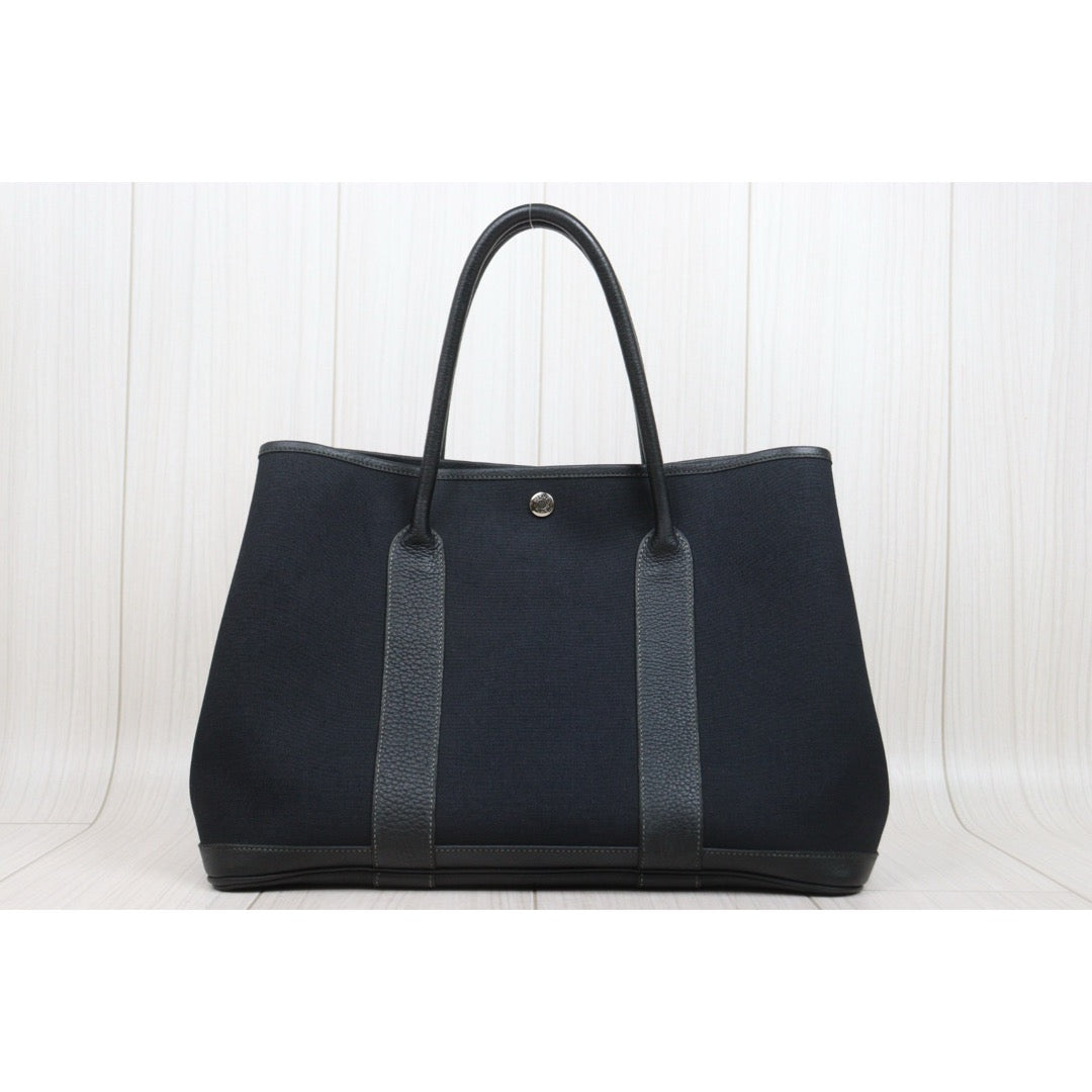 Good ( Rank AB)｜ HERMES Garden Party PM Black Handbag □I Stamp Made In 2005Year｜25111204