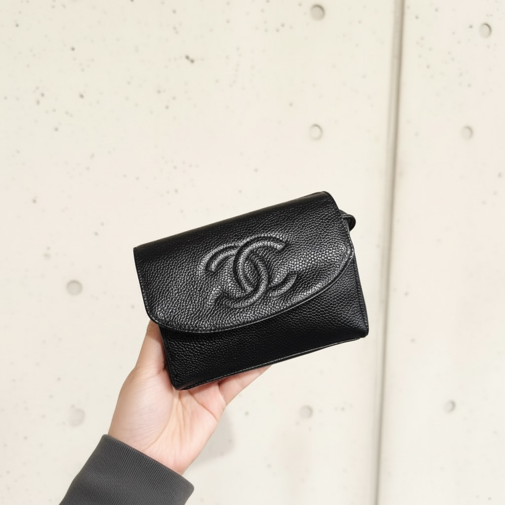 Include Entrupy Certificate of Authenticity｜Very Good ( Rank A) ｜ CHANEL Caviar Skin Cosme Pouch  Made In 2006～2008Year ｜26040207