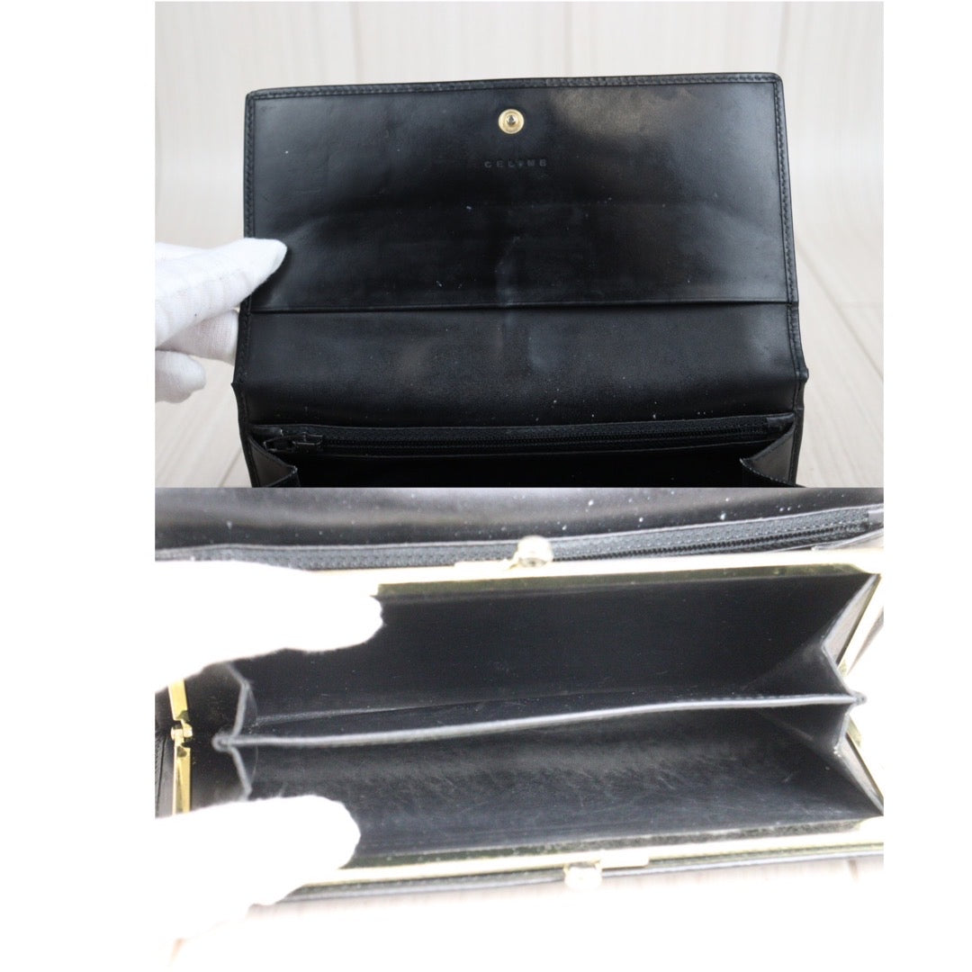 Rank B｜CELINE Macadam Long Wallet Black｜V23102828