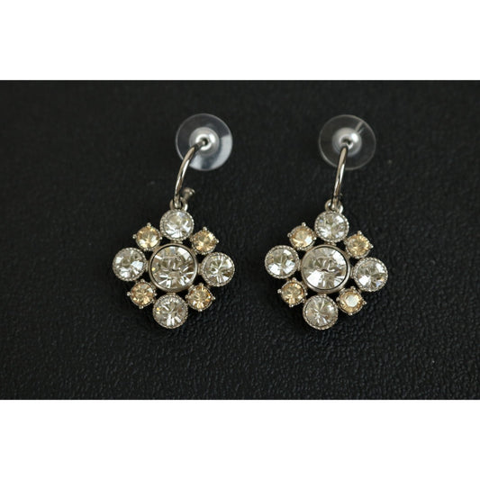 Very Good ( Rank A) ｜CHANEL COCO Mark Colorblock Rhinestone Earrings ｜F25012307