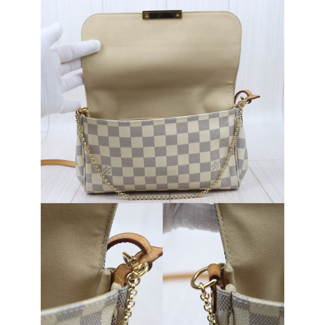 Good ( Rank AB)｜ Louis Vuitton Damier Azur Favorite MM Shoulder Bag｜S24101307