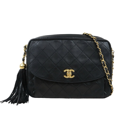 Good ( Rank AB)｜ CHANEL Lamb Skin Shoulder Bag Black  Made in 1991-1994Year ｜24080115