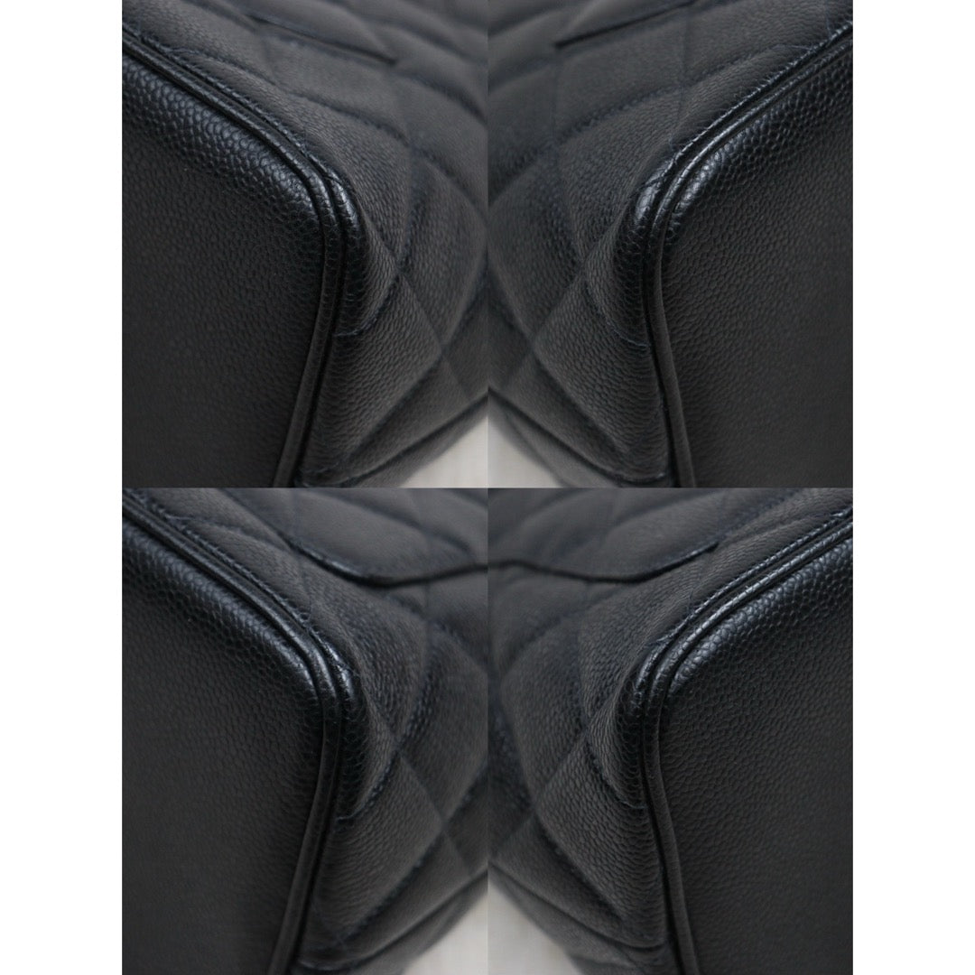Include Entrupy Certificate of Authenticity｜Good ( Rank AB)｜ CHANEL Caviar Skin Calf Leather Tote Bag Black Made In 2000～2002Year｜26022611