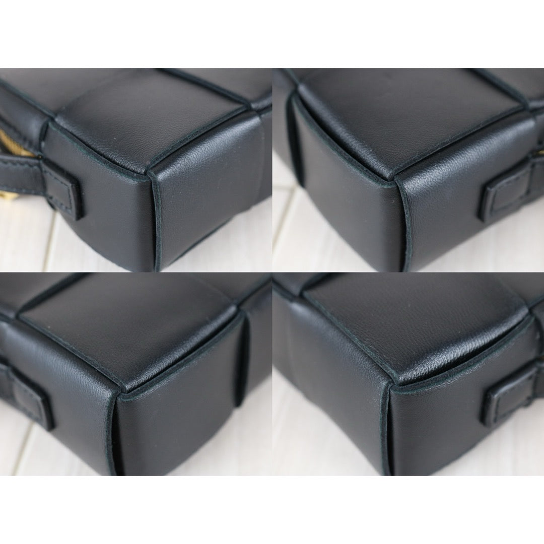 Very Good ( Rank A)｜ Bottega Veneta Lamb Skin Belt Cassette Shoulder Black IC Chips Model ｜S25103006