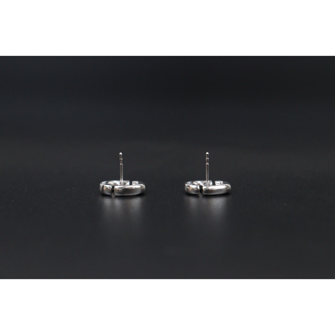 Very Good ( Rank A) ｜ Dior CD NAVY Earring Silver｜V24122607