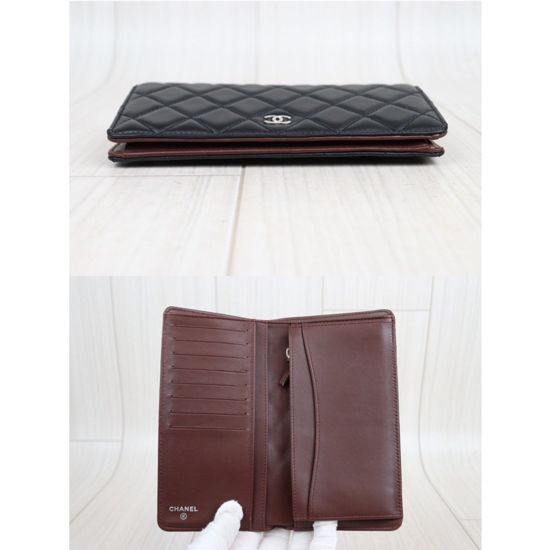 Rank A ｜ CHANEL Lamb Leather Long Wallet Made in 2009-2010 Year｜23112712