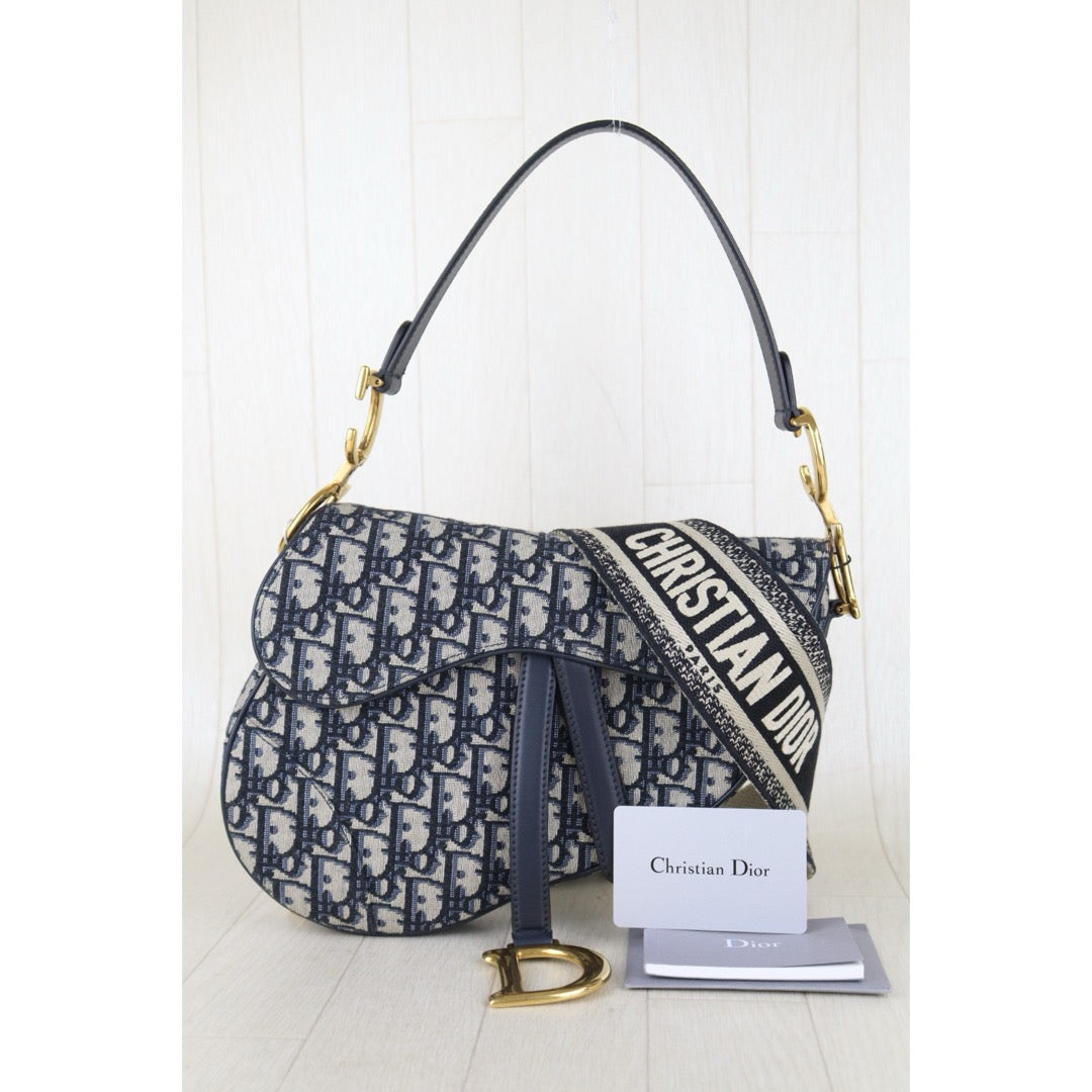 Include Entrupy Certificate of Authenticity｜Very Good ( Rank A)｜Dior Trotter Montaige  Oblique Saddle Shoulder Bag ｜Z26092905