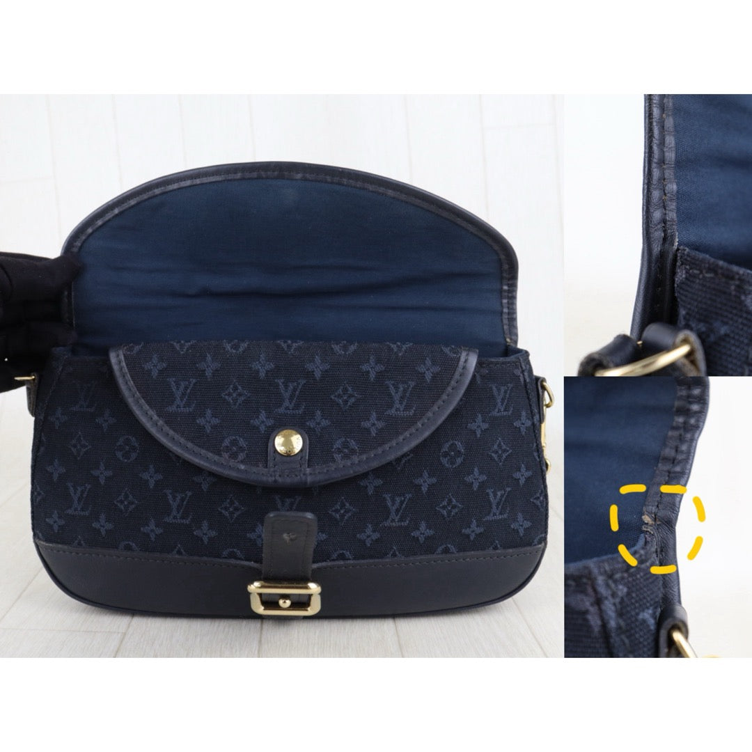 Good ( Rank AB) ｜LV Monogram Denim Shoulder Bag Dark Blue｜S25090108