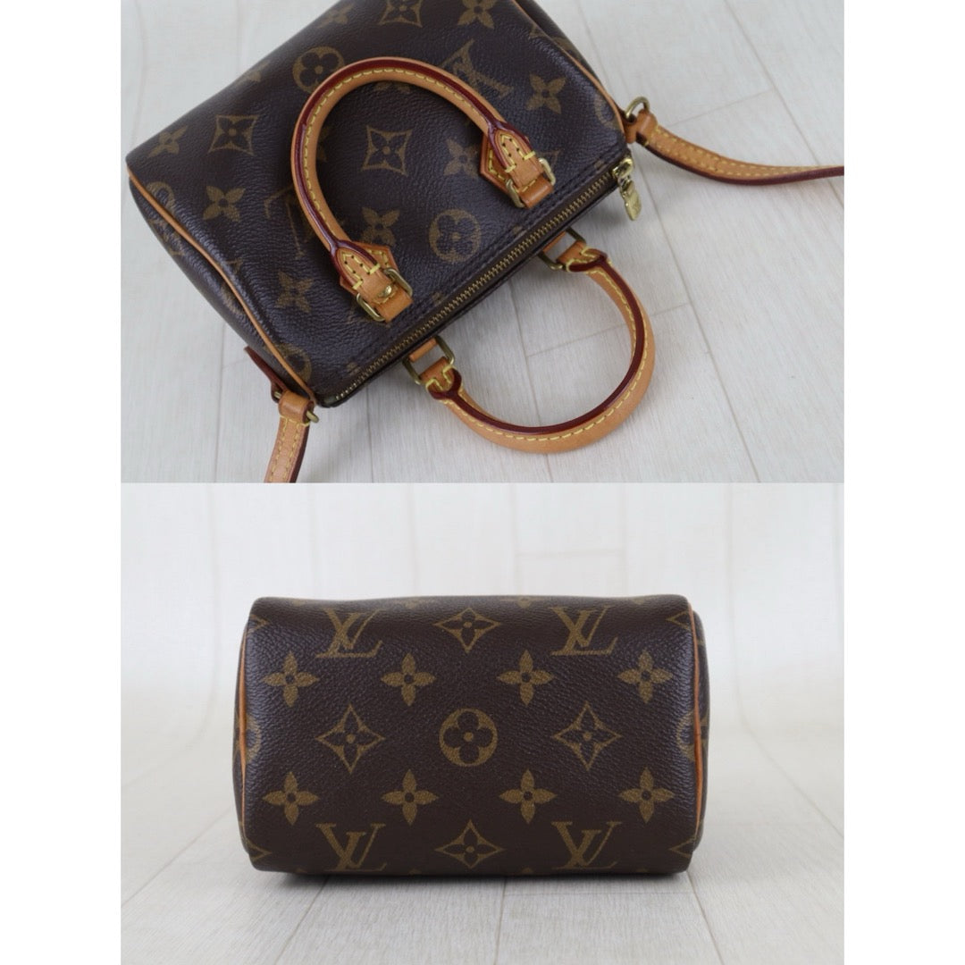 Include Entrupy Certificate of Authenticity｜Good ( Rank AB)｜Louis Vuitton Monogram Nano Speedy  Shoulder Bag｜S26051519