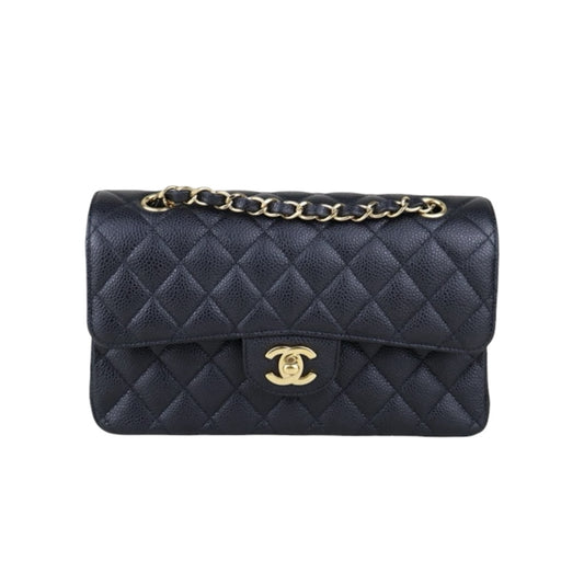 Excellent（Rank SA）｜CHANEL Caviar Skin Matrasse Double Flap 23 Shoulder Bag Black Made In 2019-2020 Year｜S25032102