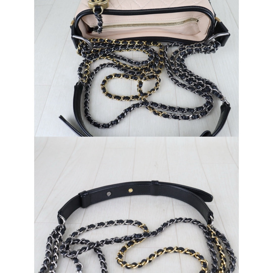 Include Entrupy Certificate of Authenticity｜Excellent（Rank SA）｜Full Set CHANEL PM Gabrielle Calf Leather Shoulder Bag Beige Made In 2018-2019Year｜S26060204