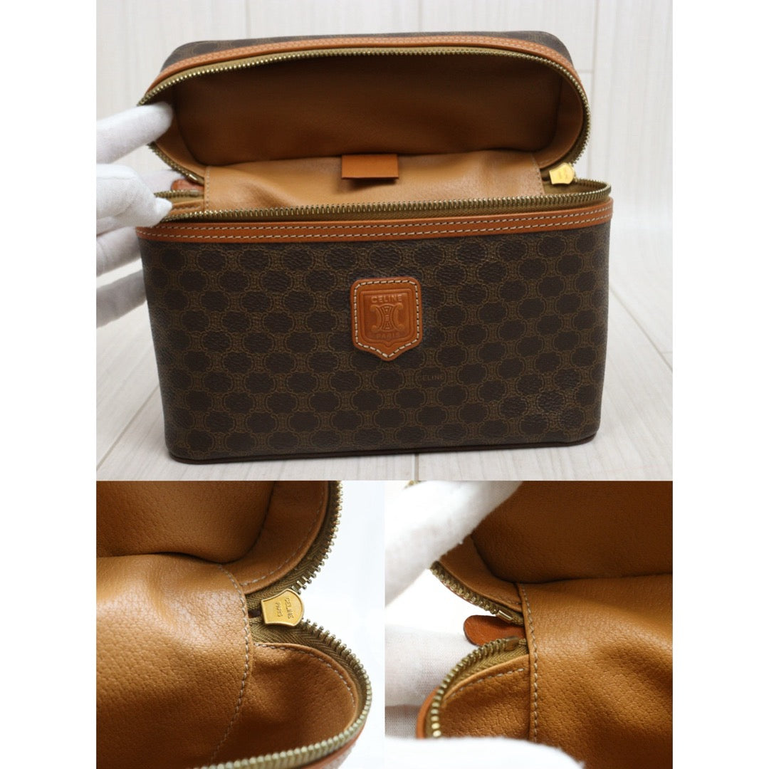Include Entrupy Certificate of Authenticity｜Very Good ( Rank A)｜ CELINE Macadam Vanity Handbag ｜26031604