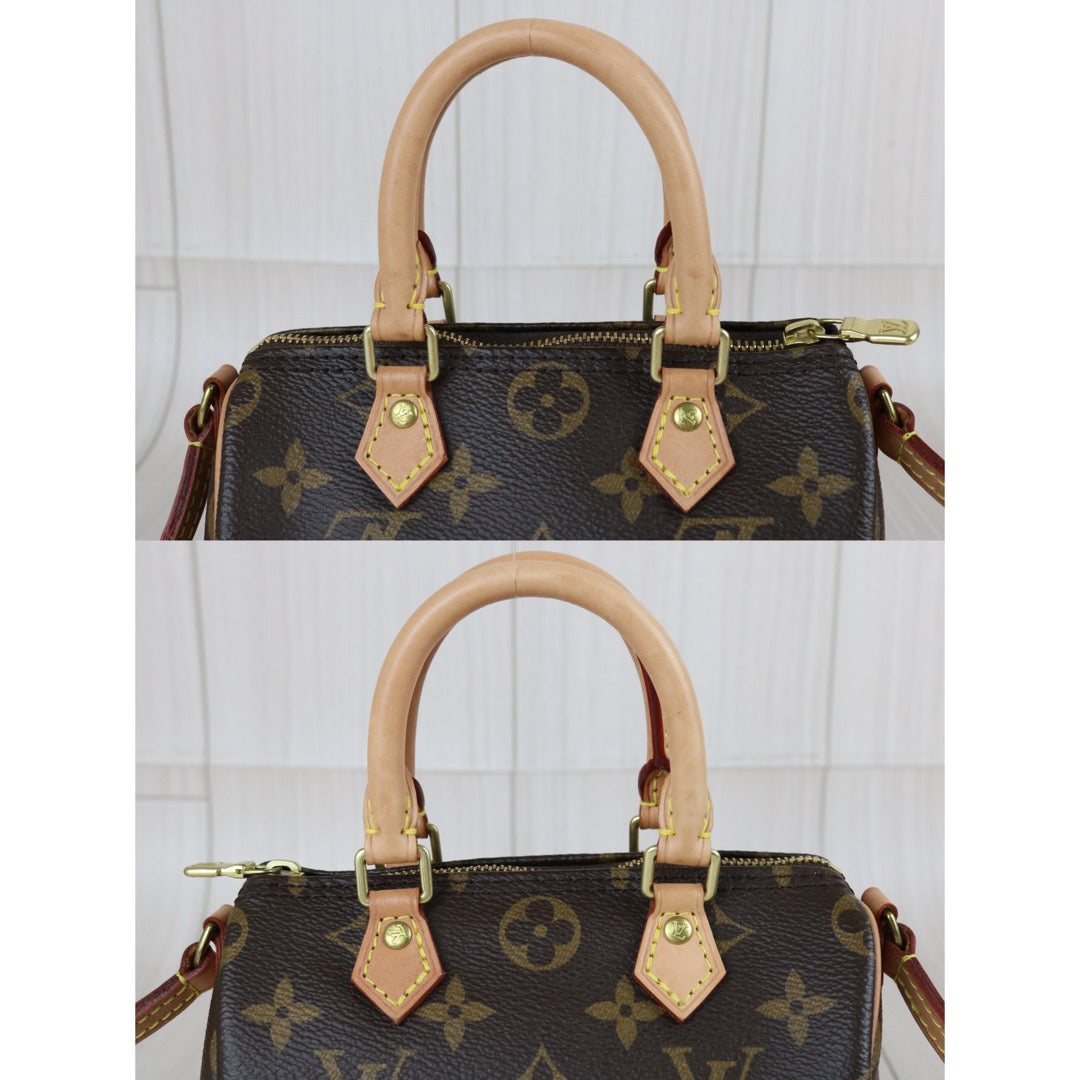 Include Entrupy Certificate of Authenticity｜Very Good ( Rank A)｜Louis Vuitton Monogram Nano Speedy  Shoulder Bag｜X26040818