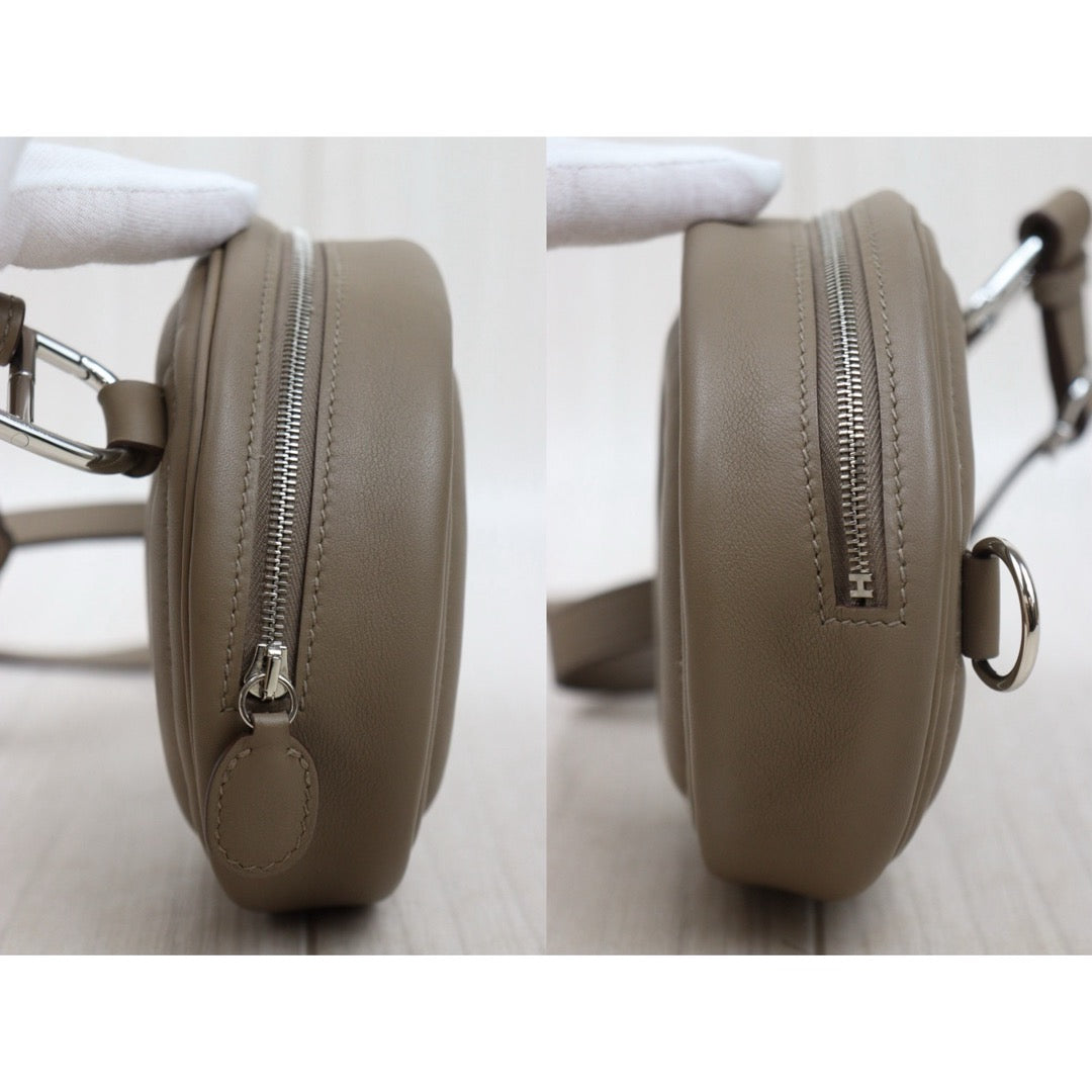 Very Good ( Rank A) ｜ Hermes In-The-Loop Swift Leather Waist Bag Sling Backbag Etoupe Gray｜V25070205