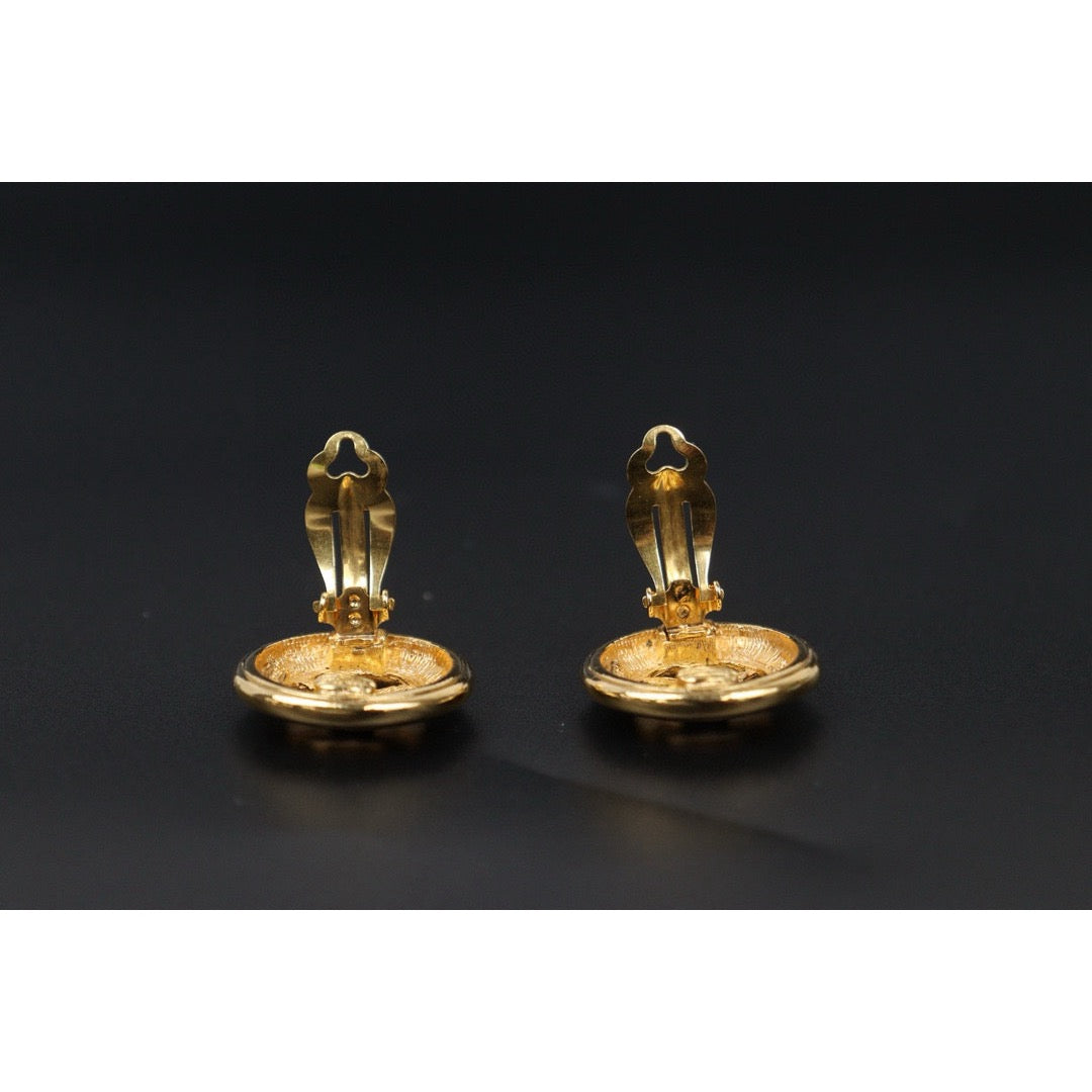 Very Good ( Rank A) ｜CHANEL Coco Mark Gold 24 Plated Earrings ｜S24112502