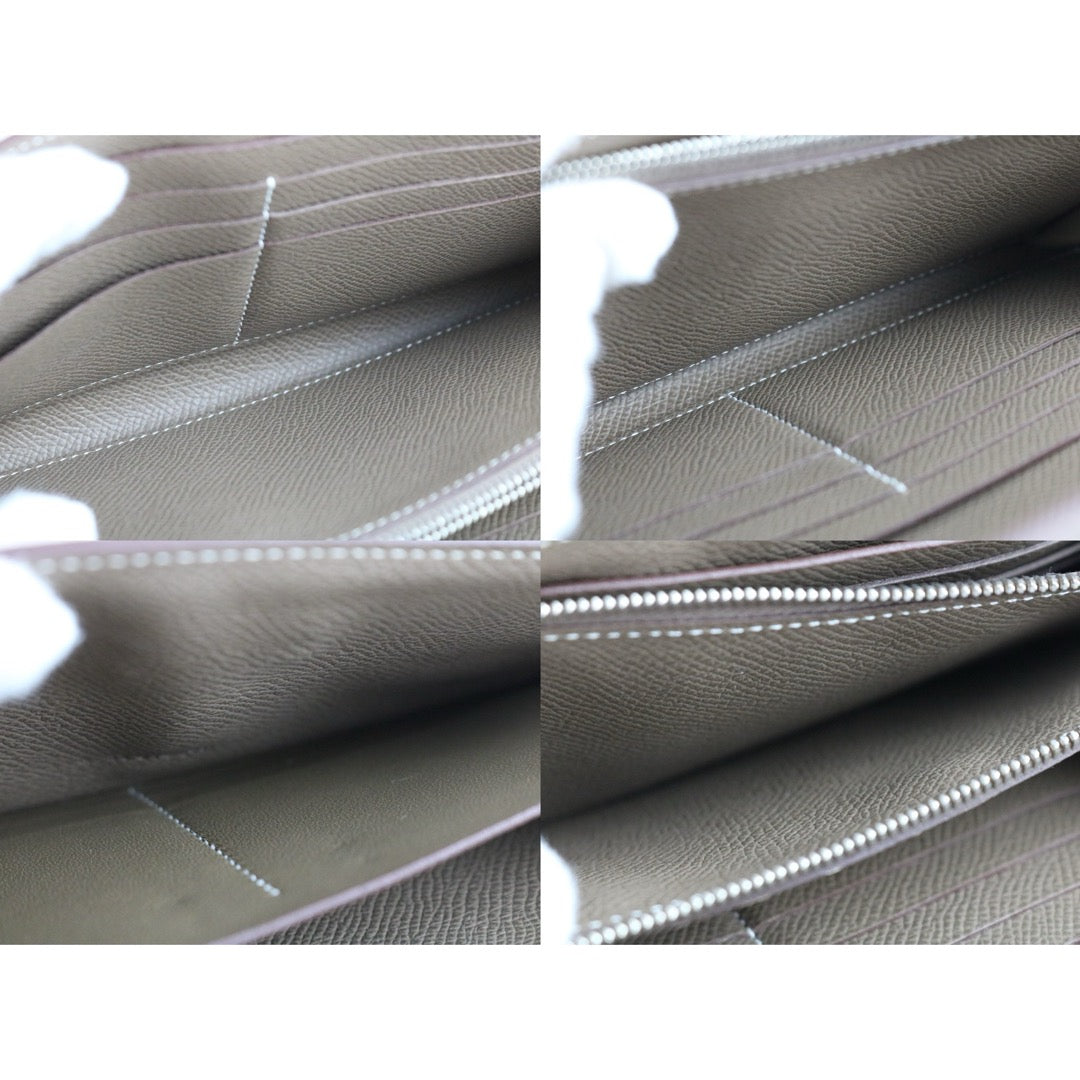 Very Good ( Rank A)｜ HERMES Epsom Kelly Wallet Etoupe Gray A Stamp Made In 2017Year｜W25071028