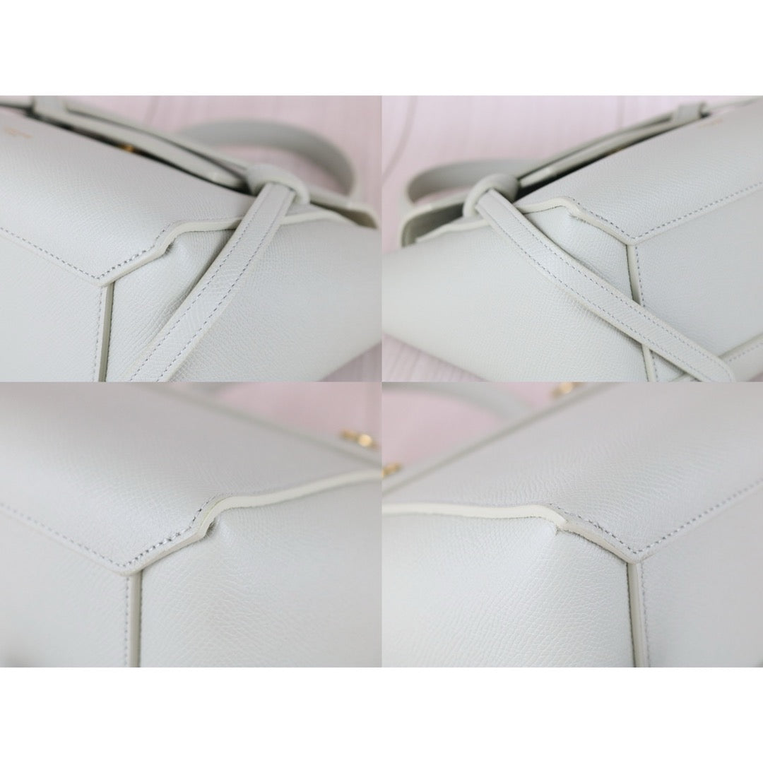 Very Good ( Rank A)｜CELINE  Calf Leather Belt Nano Handbag Shoulder Bag Sage Green｜X25091404