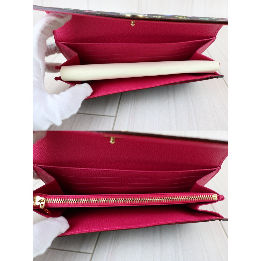 Include Entrupy Certificate of Authenticity｜Excellent（Rank SA）｜Full Set  Louis Vuitton Monogram Multicolor Portofeuil Sara Long Style Wallet ｜X26041106