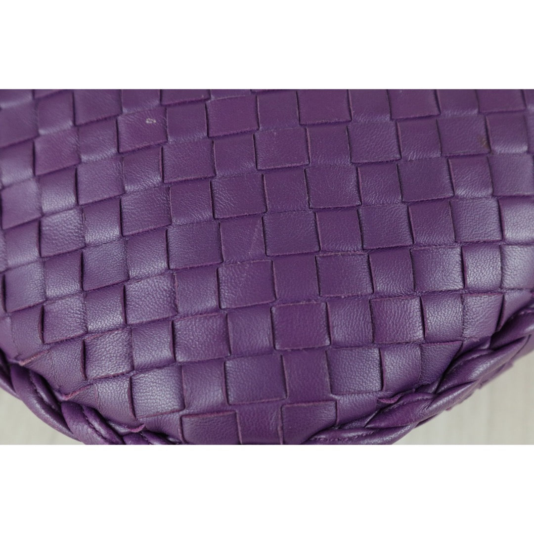Good ( Rank AB)｜ Bottega Veneta Lamb Skin Braid Shoulder Bag Deep Purple｜S25072001