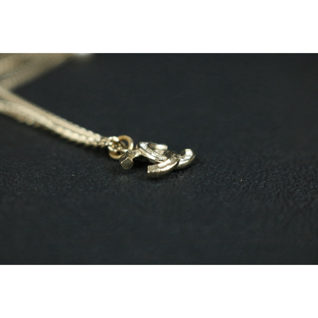 Include Authentic Detective Certificate of Authenticity｜Very Good ( Rank A) ｜ CHANEL C21K Coco Mark  Rhinestone Choker  Necklace｜S26062301