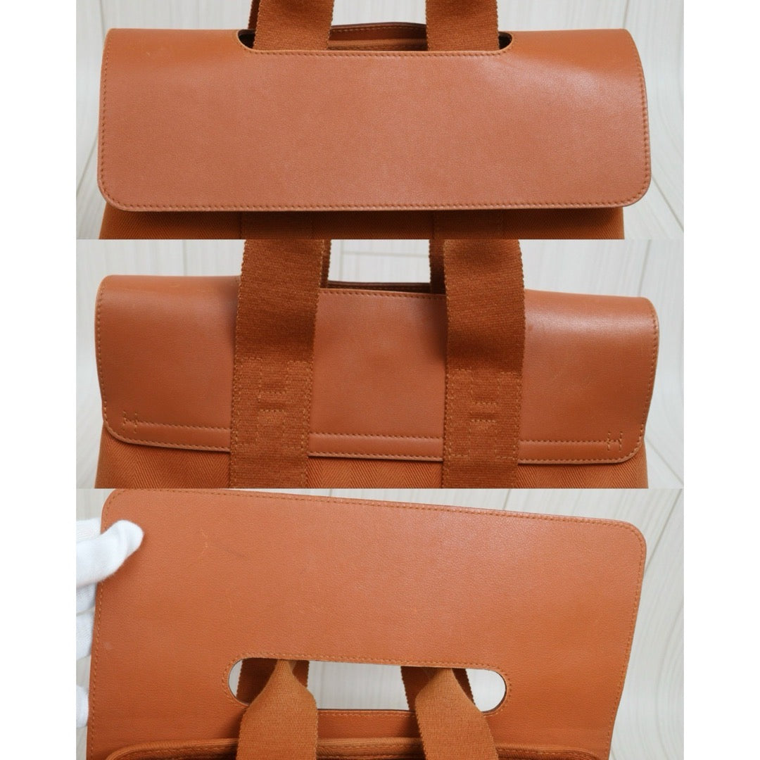 Include Entrupy Certificate of Authenticity｜Good ( Rank AB)｜ HERMES Valparaiso  Orange Canvas Hand Bag  PM｜26081901
