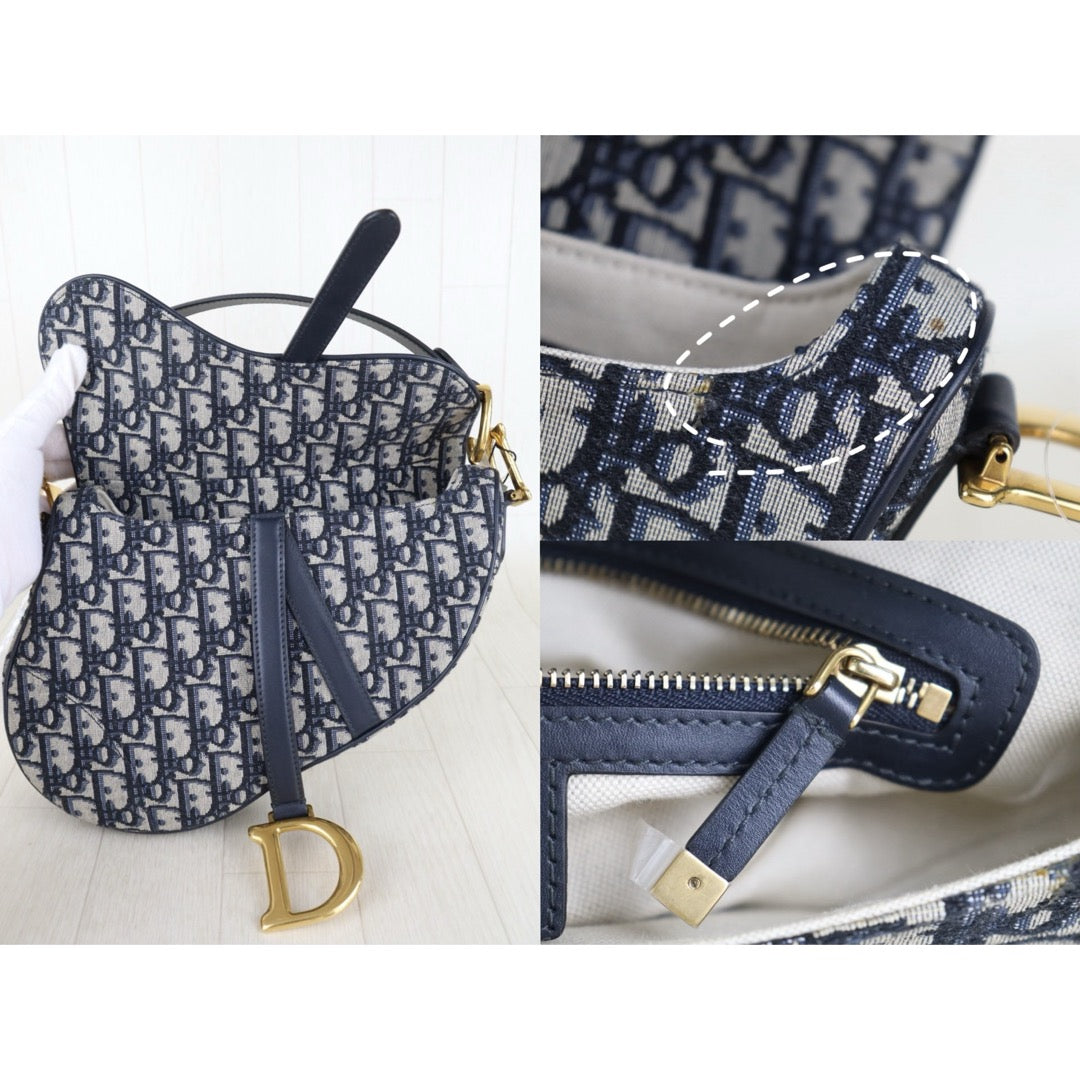 Include Entrupy Certificate of Authenticity｜Very Good ( Rank A)｜Dior Trotter Montaige  Oblique Saddle Shoulder Bag ｜Z26092905