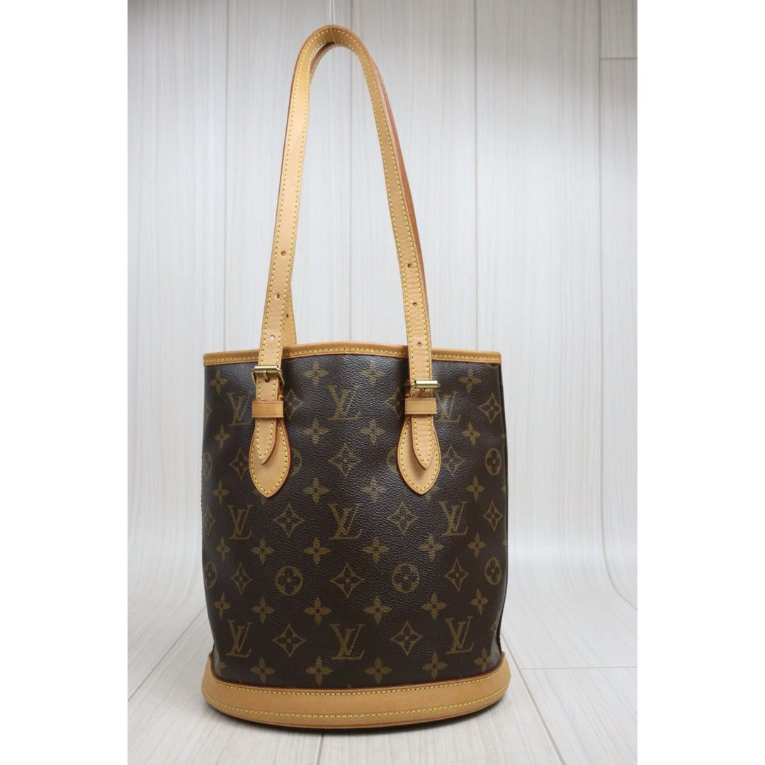 Include Entrupy Certificate of Authenticity｜Good ( Rank AB)｜ Louis Vuitton  Monogram Petit Bucket PM Tote Bag ｜26072201