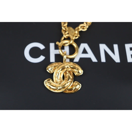 Rank SA ｜ CHANEL Coco Mark 24K Gold Plated Necklace｜24012522