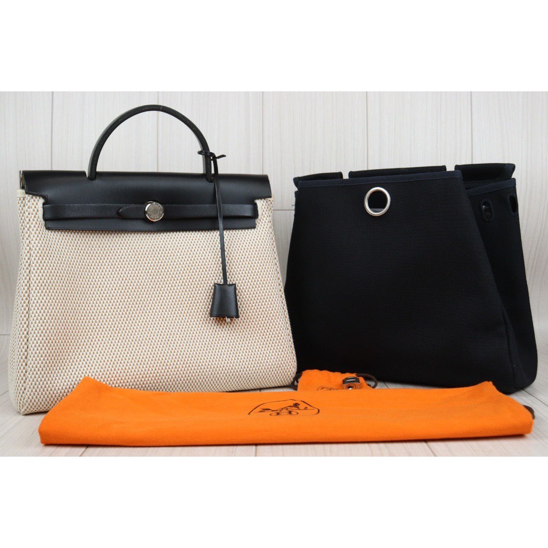 Rank A ｜ HERMES Herbag PM  □C Stamp With Change Bag｜23121309