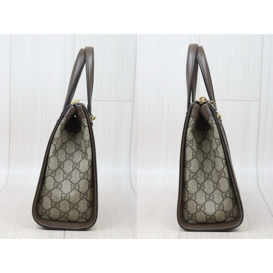 Very Good ( Rank A) ｜GUCCI GG Campus Brown Tote Bag With Shoulderstrap｜P24092410