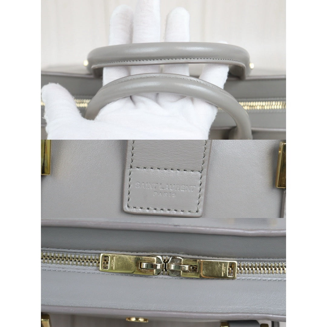 Very Good ( Rank A)｜  Saint Laurent YSL Skin Calf Leather cabas Hand Bag Grey ｜P25101304