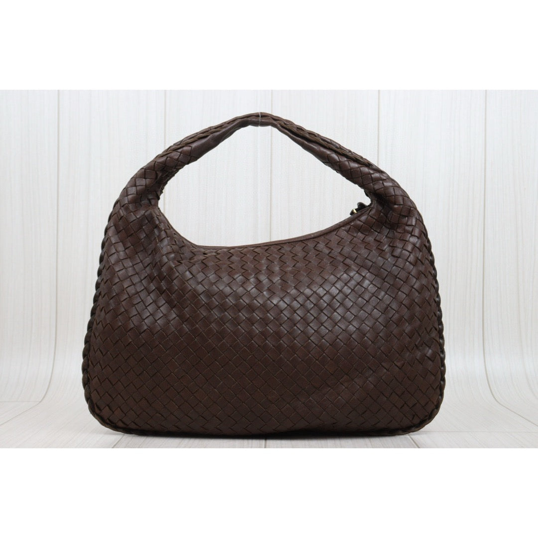 Good ( Rank AB)｜ Bottega Veneta Lamb Skin Braid Shoulder Bag Brown｜V25042417