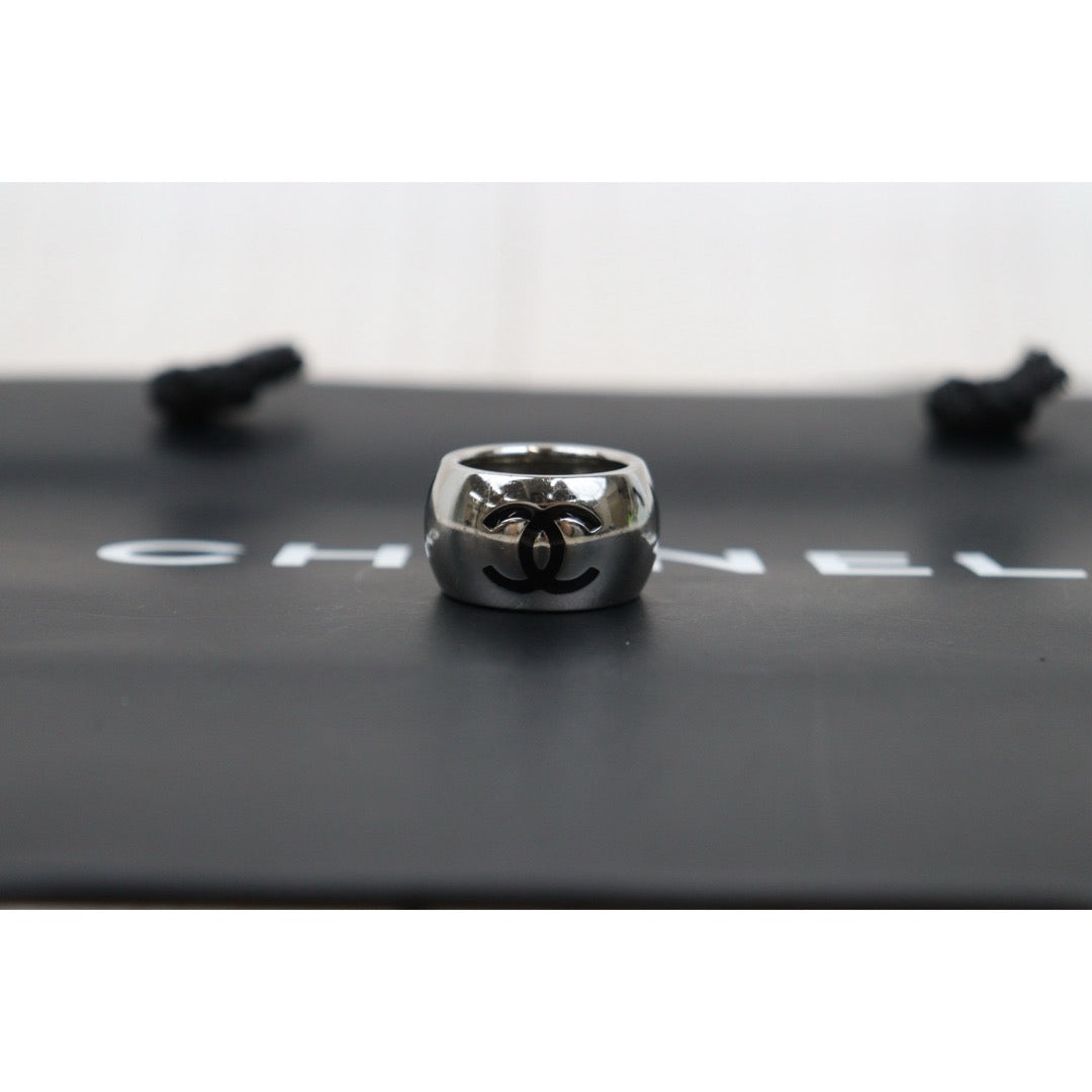 Good ( Rank AB)｜ Chanel Heart Coco Mark Silver 925 Ring #15 ｜V25052106