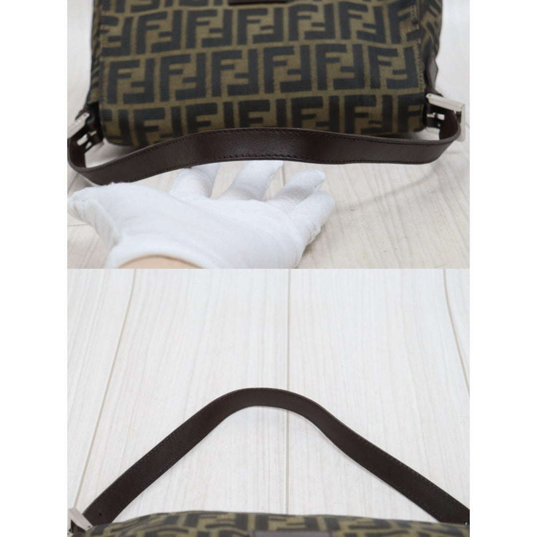 Third installment 3/3 ｜ Include Entrupy Certificate of Authenticity｜Good ( Rank AB)｜ FENDI Zucca Mamma Baguette  Shoulder Bag  ｜26042005